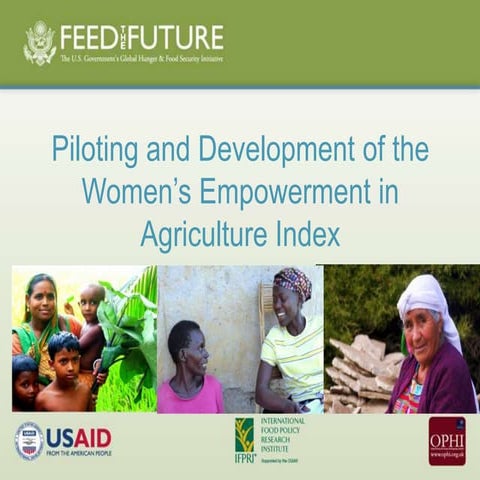 IFPRI Policy Seminar: Innovations in Measuring Women's Empowerment 