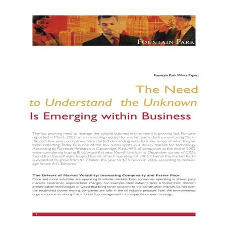 Weak Signals White Paper