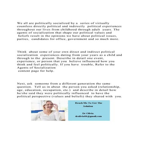 Define political What are the five major agents of.docx