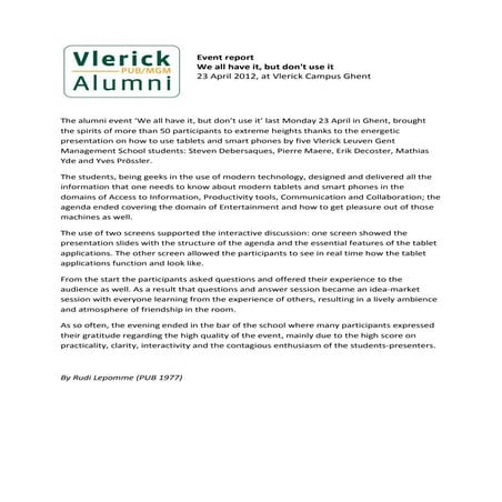 Weallhaveitbutdontuseitreport