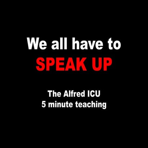 We all need to speak up