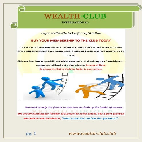 Wealth club Training Material