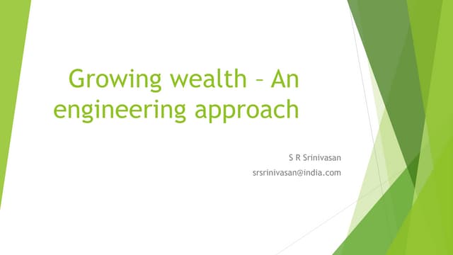Wealth Engineering by S R Srinivasan