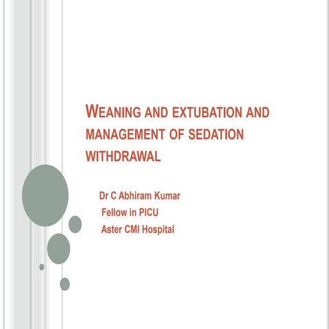 Weaning and extubation