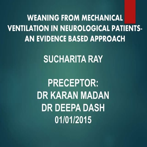 Weaning from mechanical ventilation