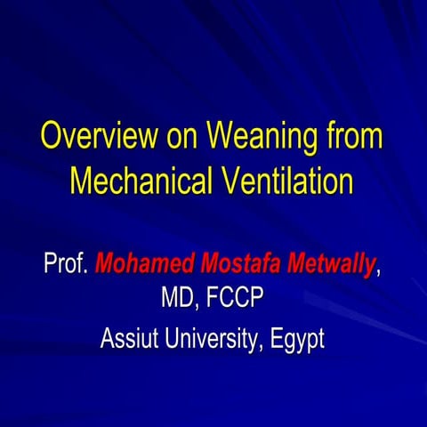 Weaning from mechanical ventilation 2019