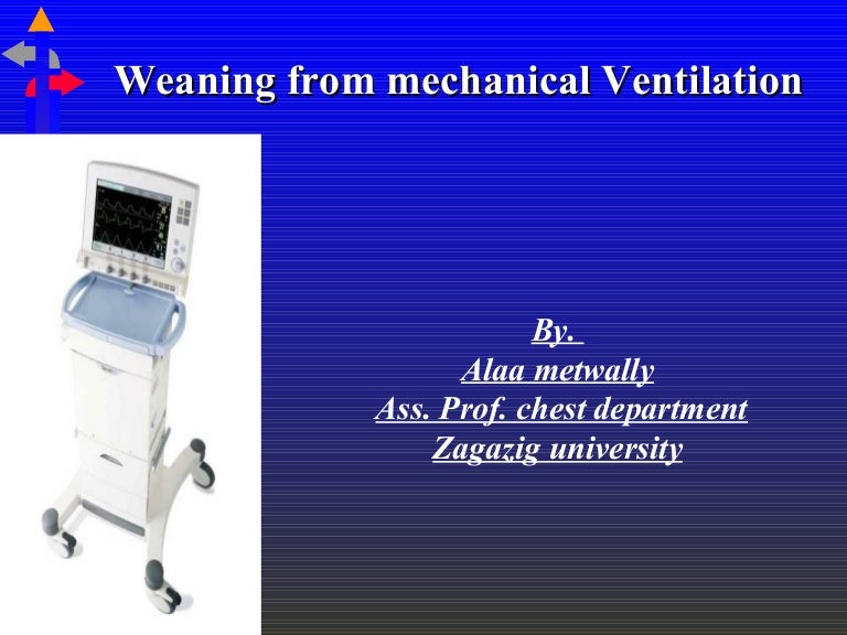 Weaning from mechanical ventilation