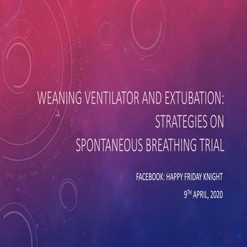 Weaning ventilator