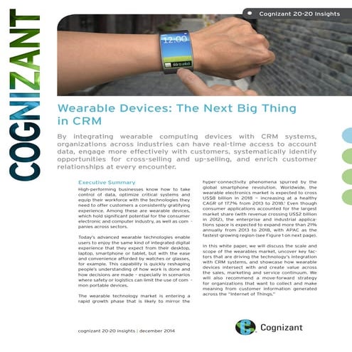 Wearable Devices: The Next Big Thing in CRM