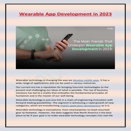 Wearable App Development in 2023.