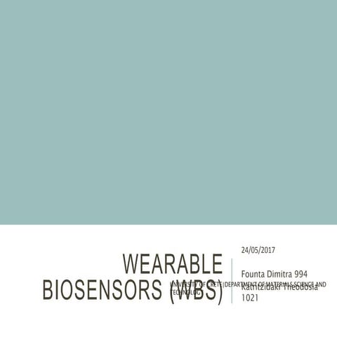 Wearable Biosensors (WBS)