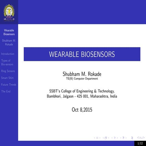Wearable Biosensors Presentation