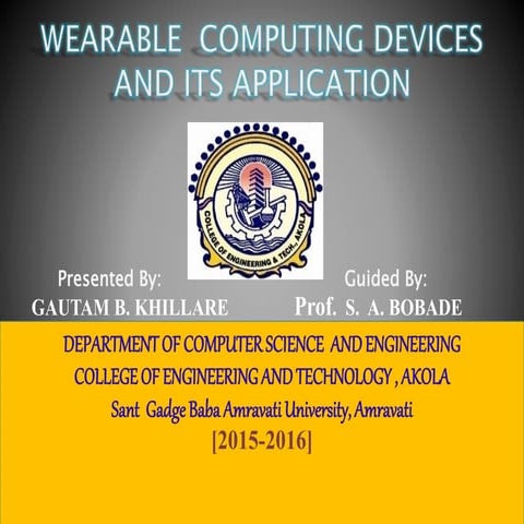 Wearable computing devices & its appllcation