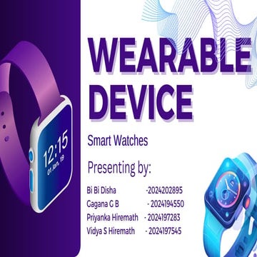 Smartwatch ppt | PPTX