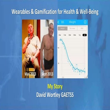 Wearables and Gamification for Health and Wellbeing - My Story