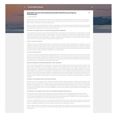 Global Wearable Sensors Market Analysis and Industry Forecast, 2014 - 2022