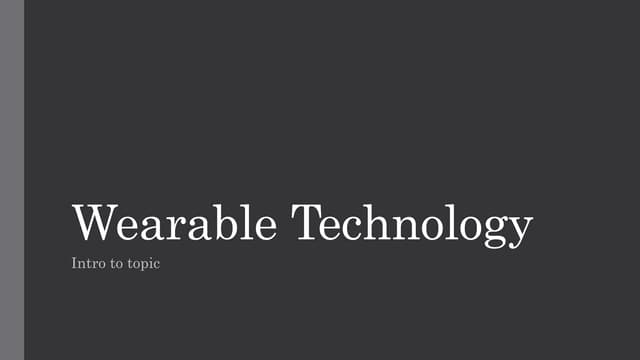 inWearables presentation