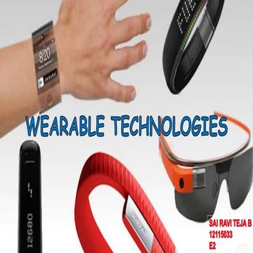 Wearable technologies