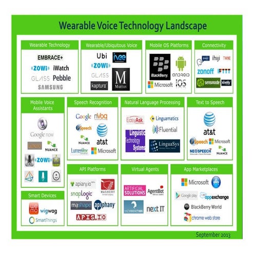 Wearable Voice Technology Landscape Infographic