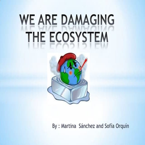We are damaging the ecosystem