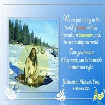 We are sitting in the world of chaos ...