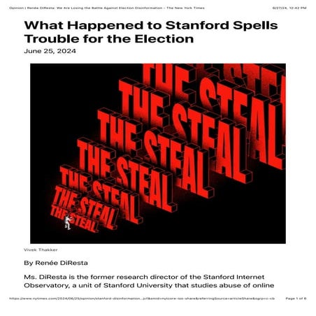 We Are Losing the Battle Against Election Disinformation