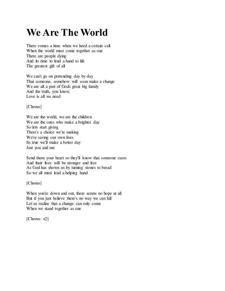 We Are The World we-are-the-world