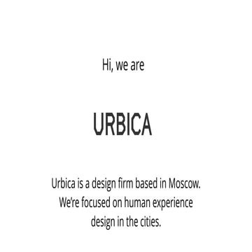 Urbica Design showcases  (may 2016)