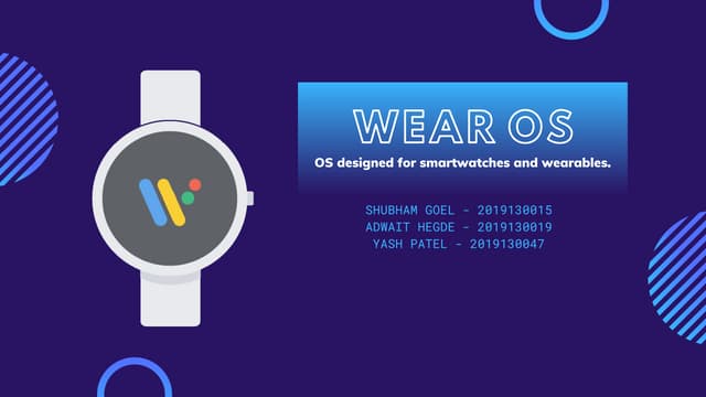 Presentation on Wear OS (Android Wear)