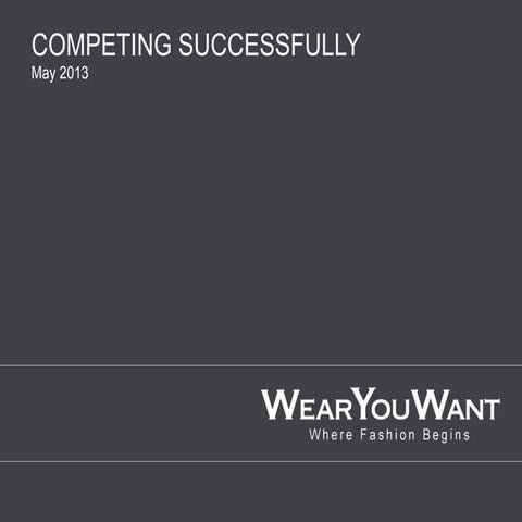Wear you want_competing successfully 
