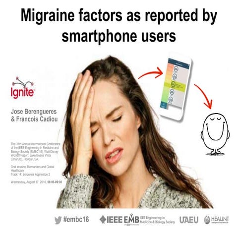 IEEE / EMBC Global Migraine Factors as reported by smartphone users 
