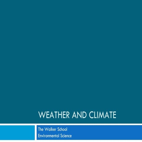 Weather and Climate