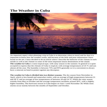 Weather in cuba