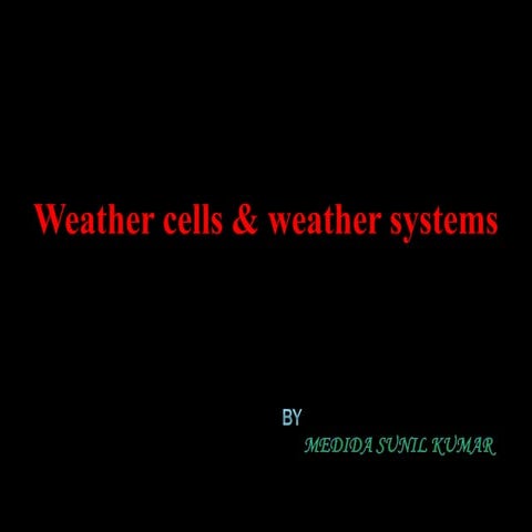 Weather cells and weather systems of atmosphere
