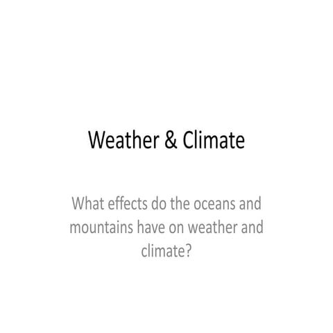 Weather & climate