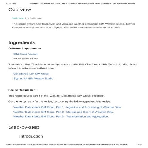 Weather data meets ibm cloud. part 4   analysis and visualization of weather ...