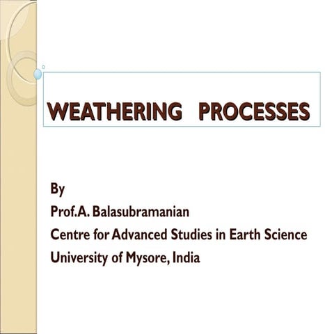 Weathering Processes