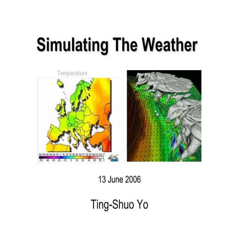 Simulating Weather: Numerical Weather Prediction as Computational ...