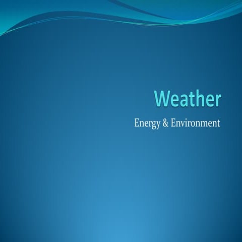 Weather & to measure rainfall