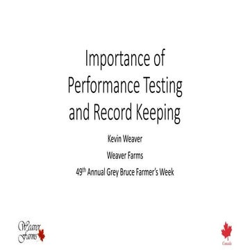 Weaver performance testing and records 