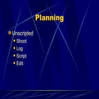 planning (preprod)