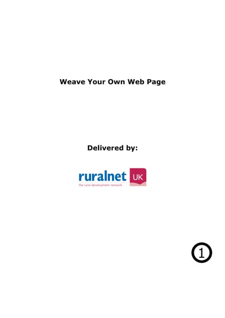 Weave Your Own Webpage