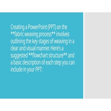 Textile Weaving Information And Process Pptx