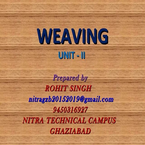 Weaving  Department  about loom mechanism  _unit_2