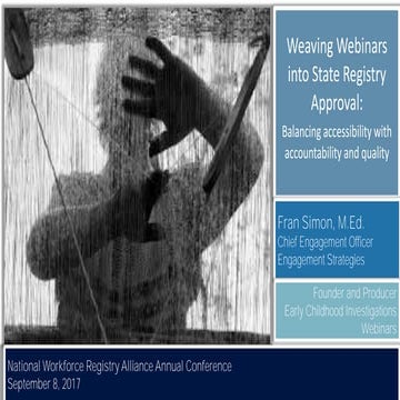 Weaving Webinars into Early Childhood Workforce Registries