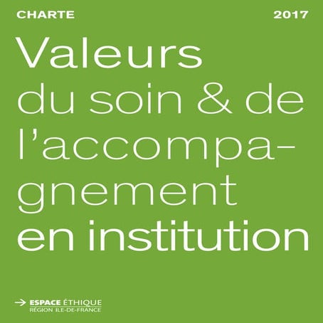 Charte Valeurs du soin et de l'accompagnement en institution | PDF