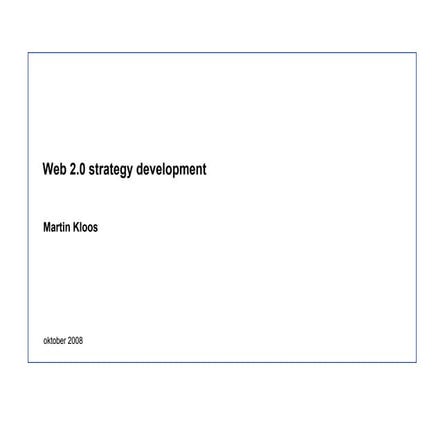 Social Web Strategy Development