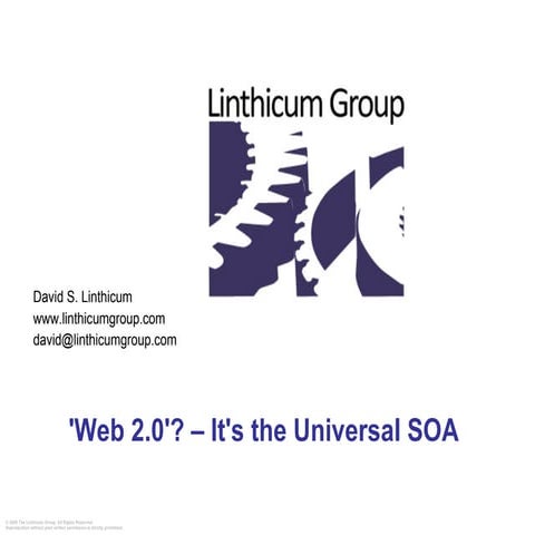 Web 2 0 To The Universal Soa