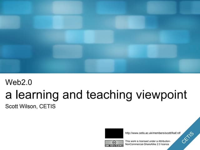 Web 2.0 a learning and teaching viewpoint