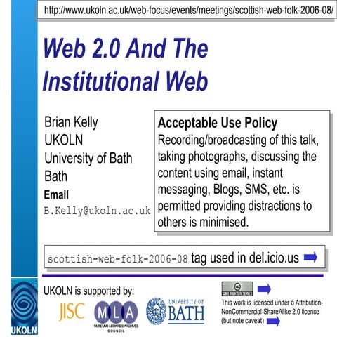 Web 2.0 And The Institutional Web